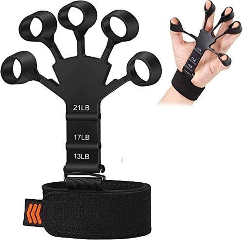 Metal hook grip strength trainer