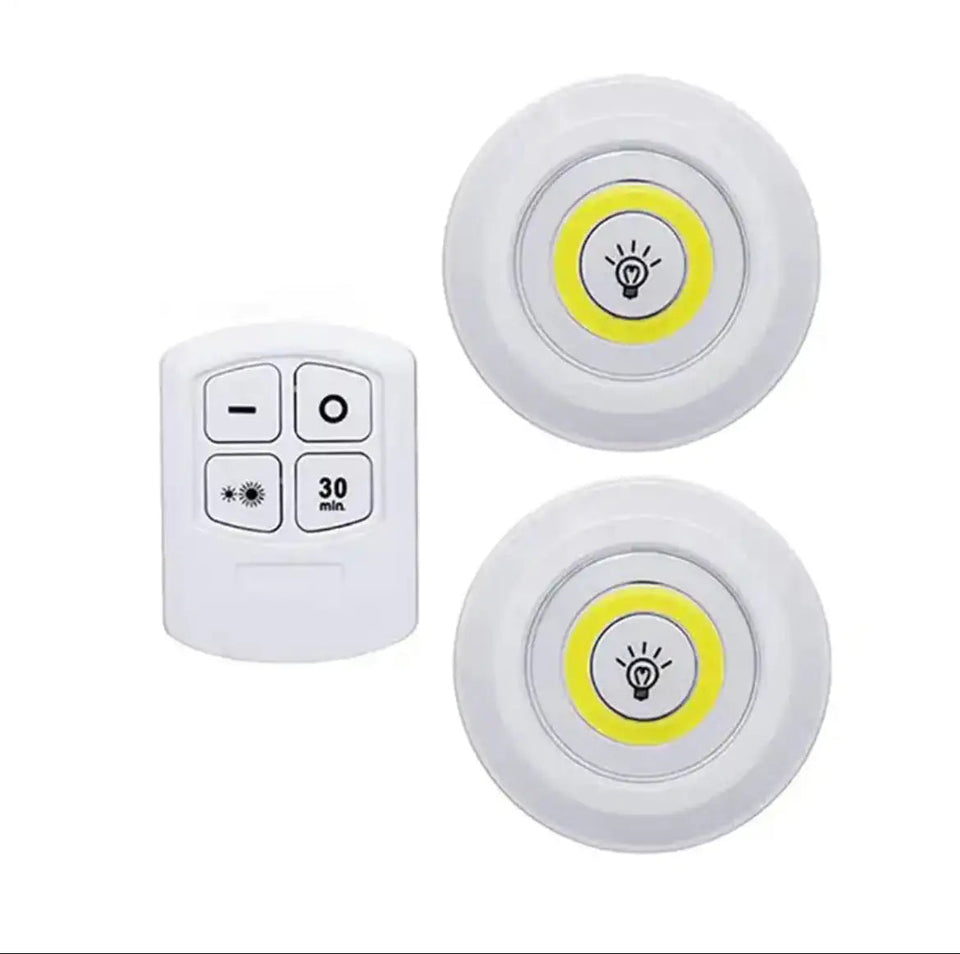 Wireless LED Night Light with Remote Control ( Pack Of 2 )