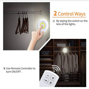 Wireless LED Night Light with Remote Control ( Pack Of 2 )