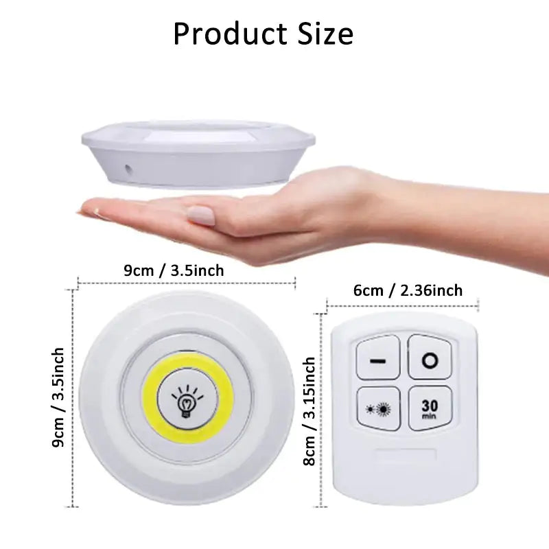 Wireless LED Night Light with Remote Control ( Pack Of 2 )